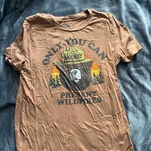 Smokey the Bear “Only you can prevent forest fires” Womens T-shirt
